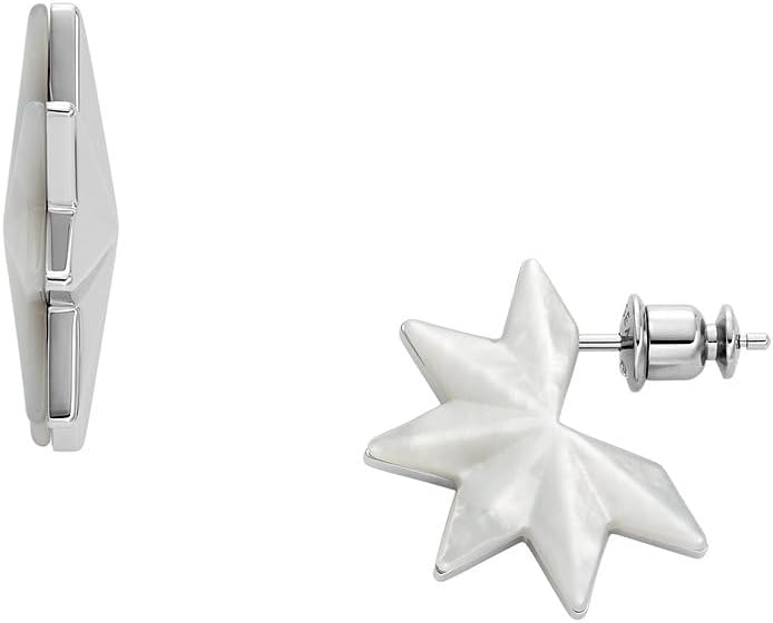 Skagen Pendientes para mujer en acero inoxidable o semipreciosos en tono plateado con cierre de poste