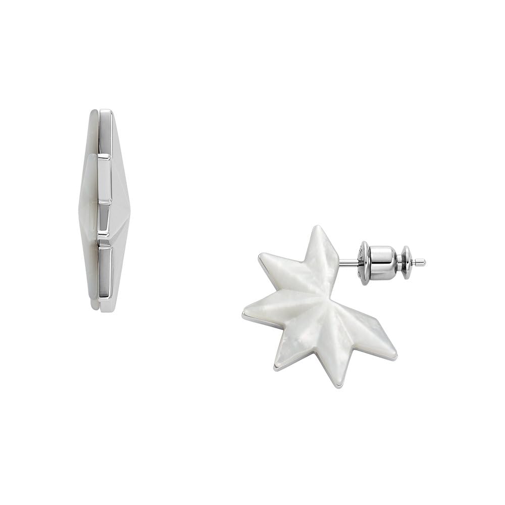 Skagen Pendientes para mujer en acero inoxidable o semipreciosos en tono plateado con cierre de poste