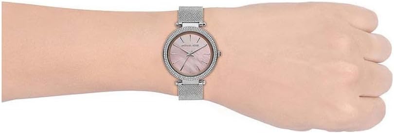 Michael Kors Reloj Darci para Mujer, Movimiento de Cuarzo de Tres Agujas en Tono Plateado con Correa de Acero Inoxidable