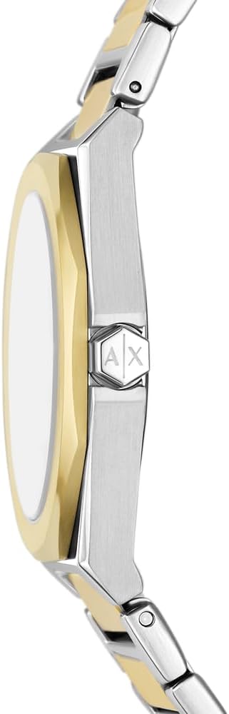 Armani Exchange Orologio da Donna, Movimento al quarzo a tre lancette e cassa da 34 mm con cinturino in Acciaio o Pelle