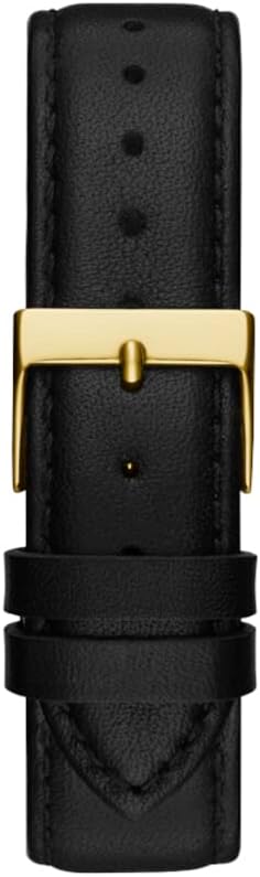 Guess Ladies 36mm Watch - Black Strap Champagne Dial Gold Tone Case