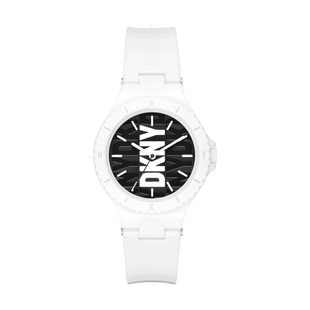 DKNY Chambers Reloj para Mujer, Movimiento de Cuarzo con Correa de Acero, Piel o Silicona