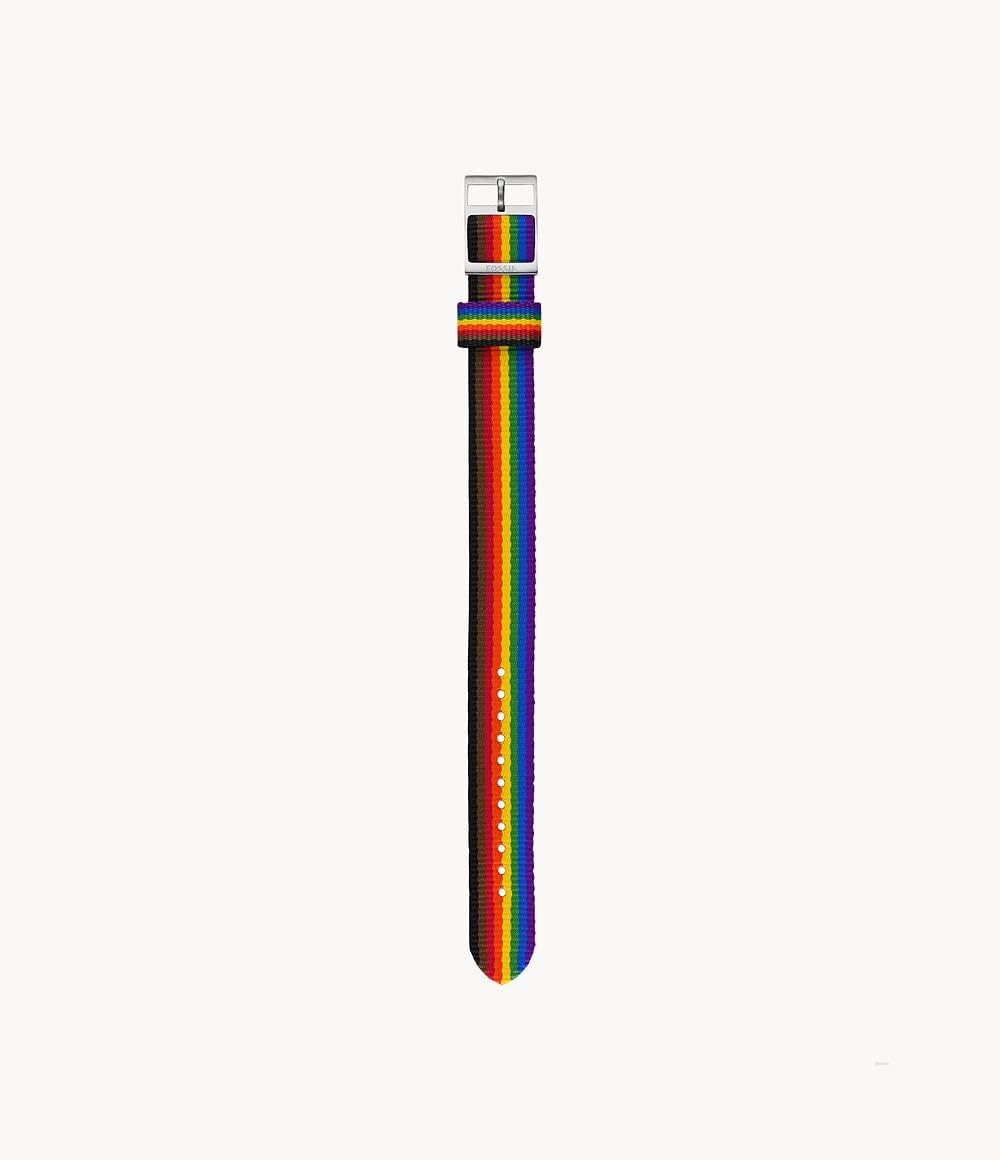 Fossil - Correa de grosgrain Pride Rainbow de edición limitada para mujer S181491