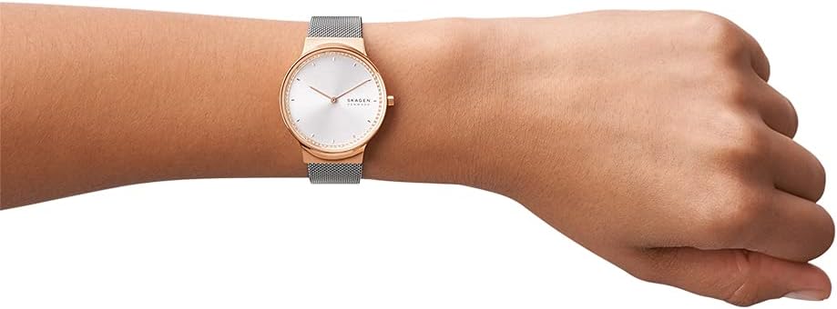 Skagen Women's Freja Quartz Watch with Stainless Steel Strap, Silver, 16 (Model: SKW3017)