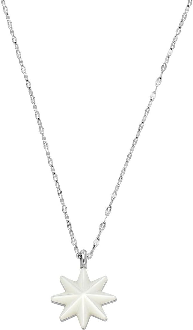 Skagen Collar para mujer en acero inoxidable o semipreciosas con cierre de langosta Colgante de perlas