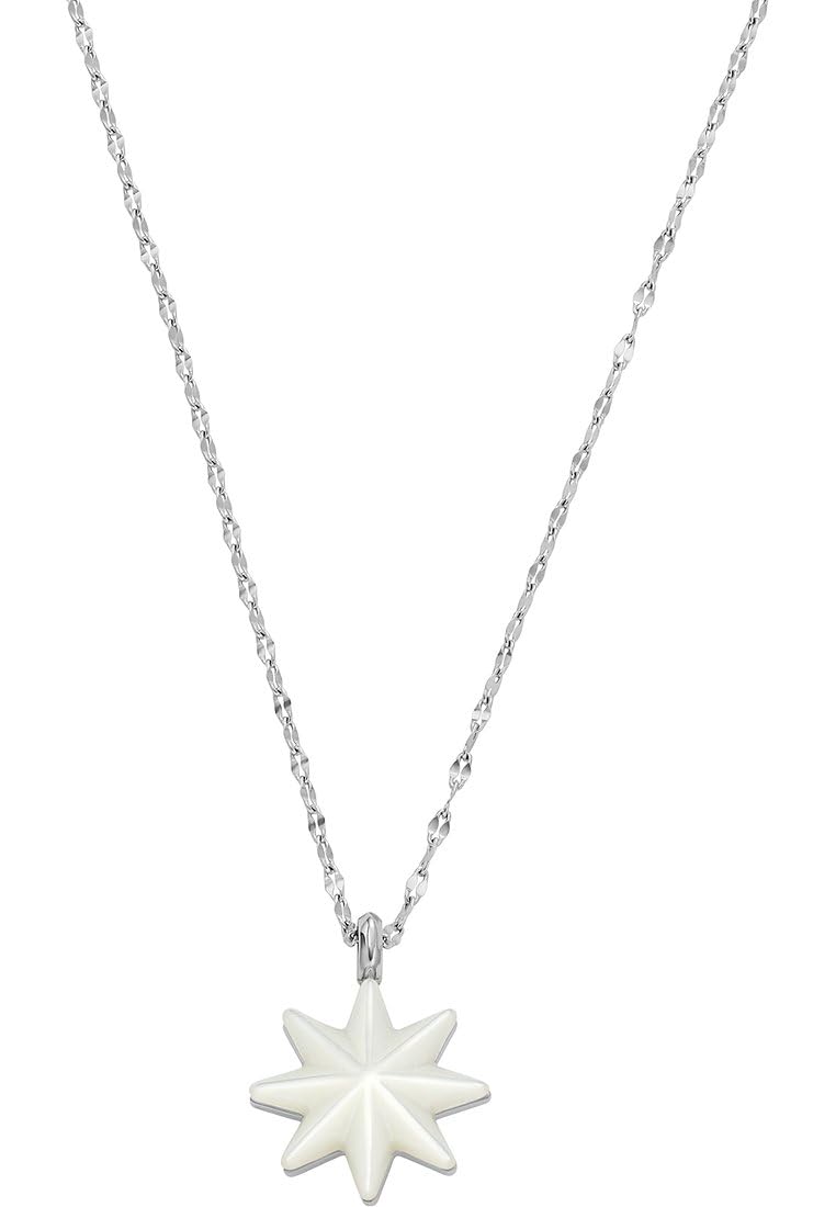 Skagen Collar para mujer en acero inoxidable o semipreciosas con cierre de langosta Colgante de perlas