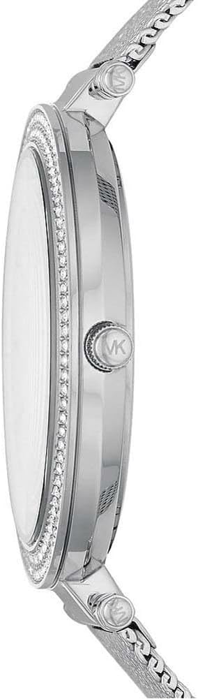 Michael Kors Reloj Darci para Mujer, Movimiento de Cuarzo de Tres Agujas en Tono Plateado con Correa de Acero Inoxidable