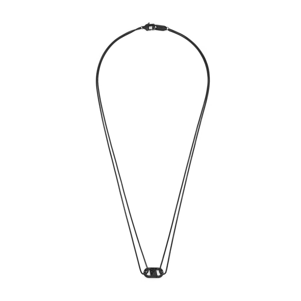 EMPORIO ARMANI Collar colgante para hombre en acero inoxidable con cierre de langosta