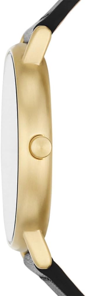 Skagen Signatur Reloj para Hombre, Movimiento de Cuarzo a Tres Agujas con Correa de Piel