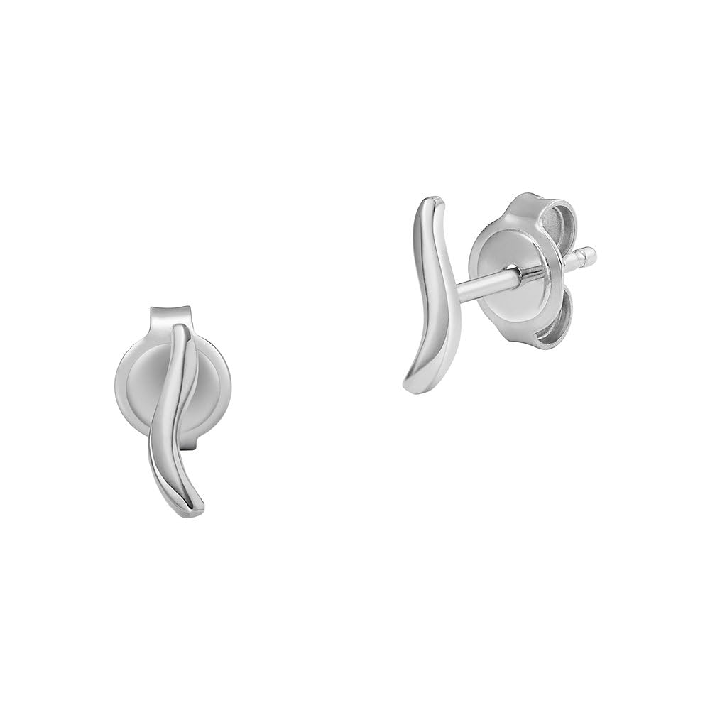 Skagen Pendientes para mujer en acero inoxidable o semipreciosos en tono plateado con cierre de poste
