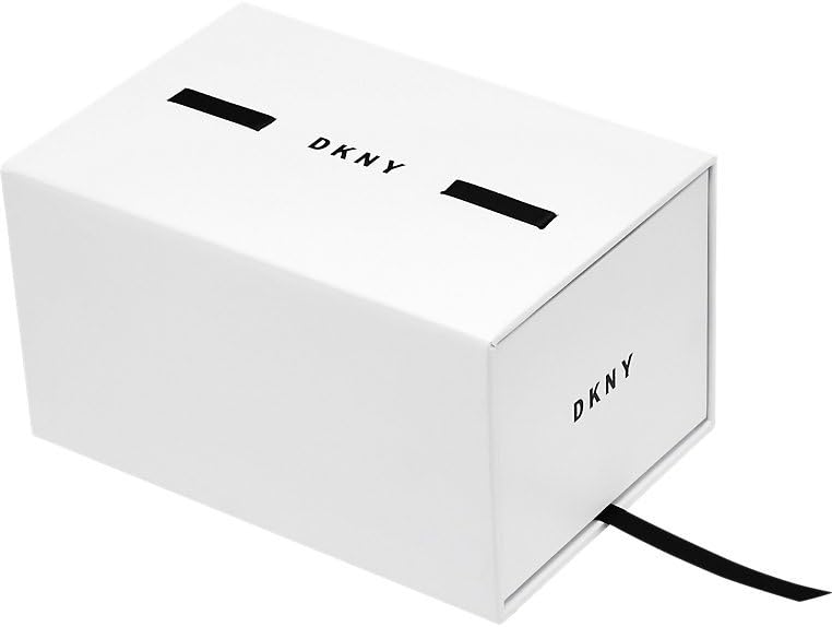 DKNY Reloj para mujer Ellington, movimiento de tres manecillas, caja de acero dorado rosa de 34 mm con correa de acero, NY2584