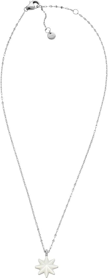 Skagen Collar para mujer en acero inoxidable o semipreciosas con cierre de langosta Colgante de perlas
