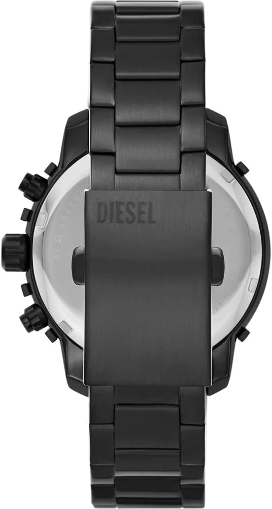 Diesel Reloj Griffed para Hombre, Movimiento cronógrafo de Cuarzo con Correa de Acero Inoxidable