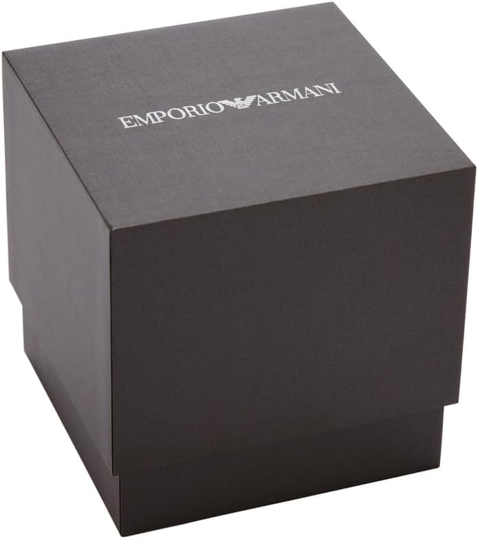 Emporio Armani Reloj para Mujer, Caja Rectangular de 22mm Movimiento de Cuarzo a Dos Agujas con Correa de Acero o Piel