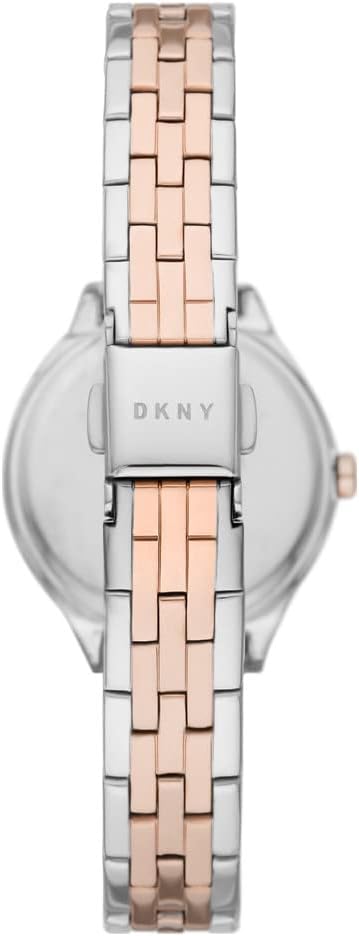 DKNY Parsons Reloj para Mujer, Movimiento de Cuarzo con Correa de Acero, Piel o Silicona