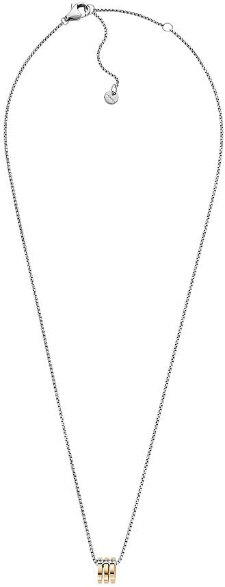 Skagen Collar Para Mujer Kariana, Length: 457.2mm+70mm, Width: 6.8mm, Height: 9.2mm Collar De Acero Inoxidable En 2 Tonos, SKJ1676998