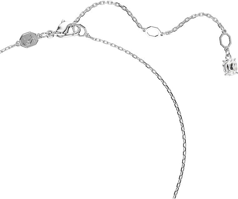 Swarovski Idyllia - Juego de joyas de copo de nieve de corte mixto chapado en rodio, color blanco, Standard, Piedra Metal, Circonita cúbica