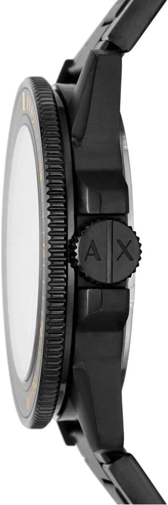 Armani Exchange Relojes para Hombre, Movimiento Fecha trifunción de Cuarzo y Caja de 44 mm con Correa de Acero