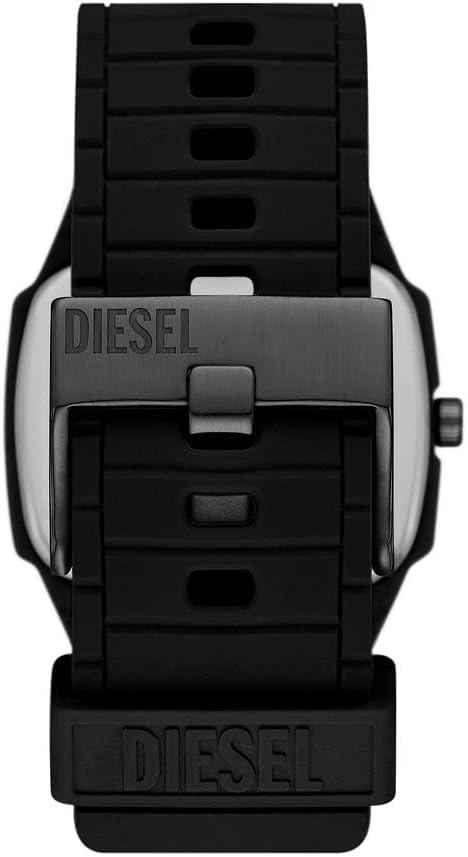 Diesel Cliffhanger Reloj para Hombre, Movimiento de Cuarzo a Tres Agujas con Correa de Silicona, Acero Inoxidable o Piel