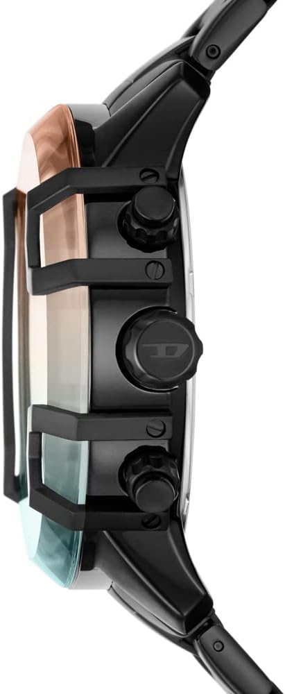 Diesel Reloj Griffed para Hombre, Movimiento cronógrafo de Cuarzo con Correa de Acero Inoxidable