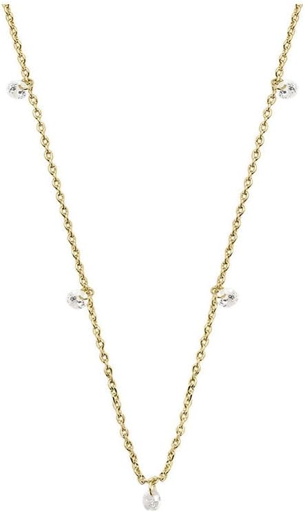 Fossil Collar de mujer de latón con cierre de langosta