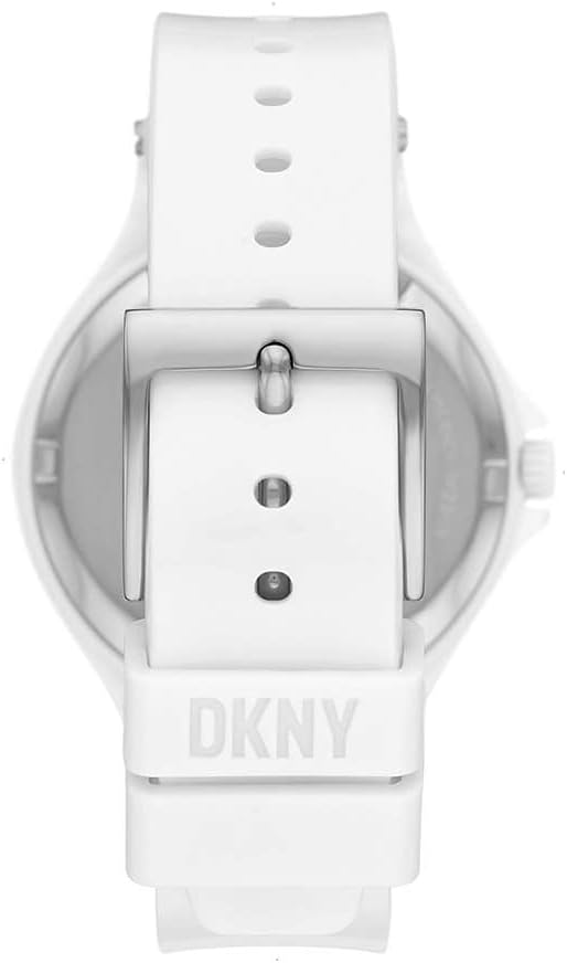DKNY Chambers Reloj para Mujer, Movimiento de Cuarzo con Correa de Acero, Piel o Silicona