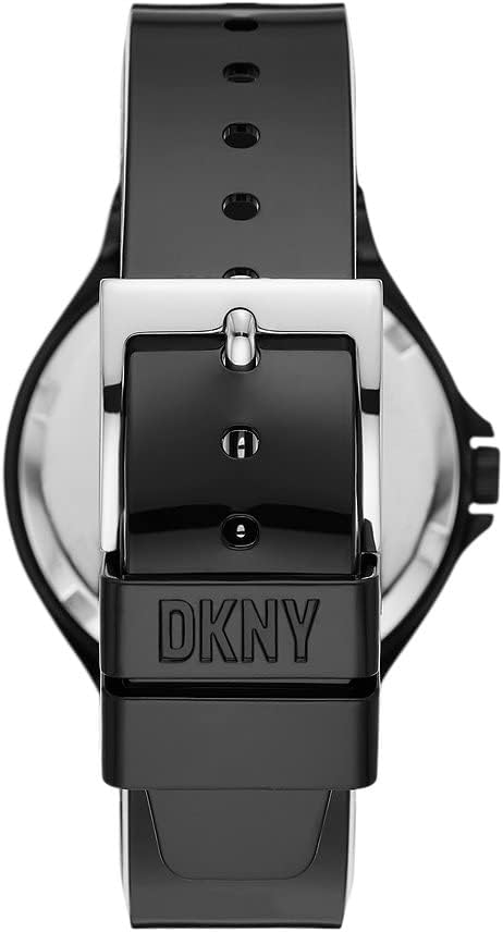 DKNY Chambers Reloj para Mujer, Movimiento de Cuarzo con Correa de Acero, Piel o Silicona