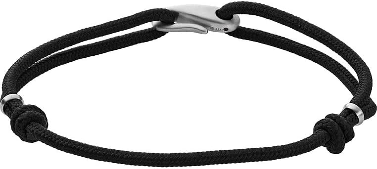 Skagen Pulsera para hombre de acero inoxidable, cuero o cuentas con cierre de gancho