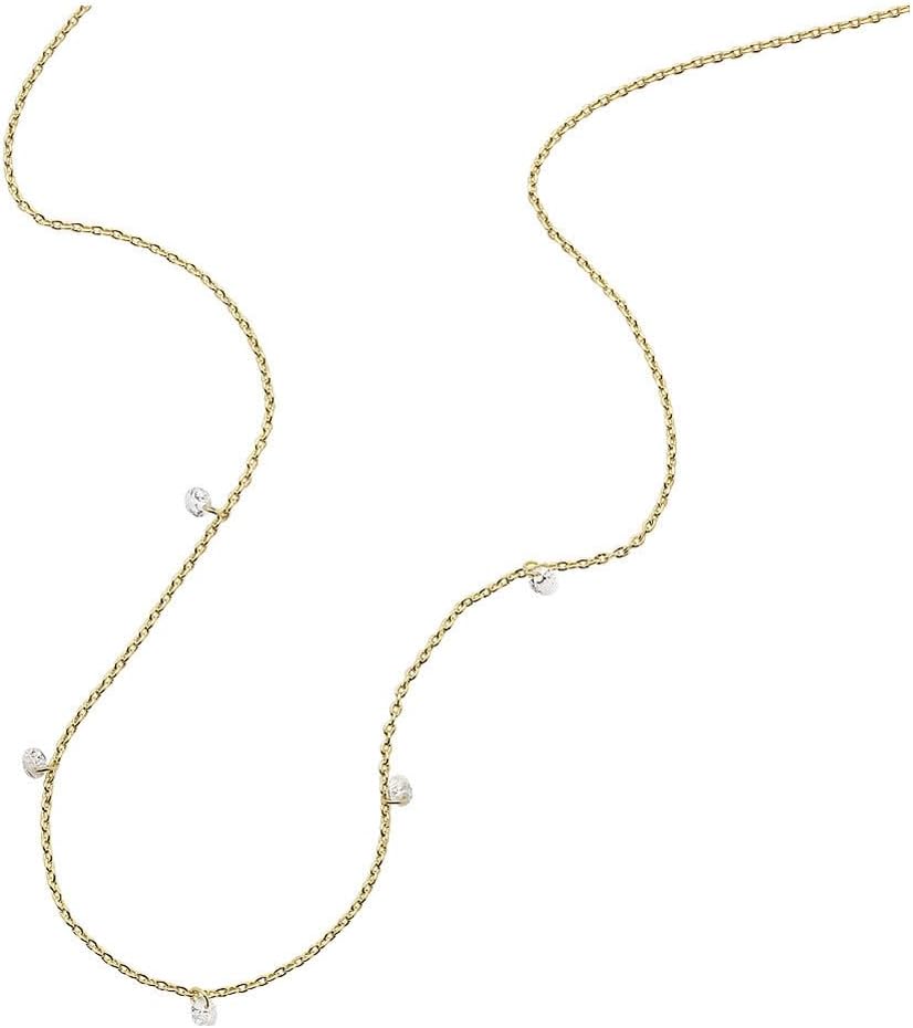 Fossil Collar de mujer de latón con cierre de langosta