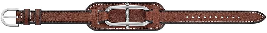 Fossil Heritage Pulsera de cuero o acero para hombre con cierre de hebilla o desplegable