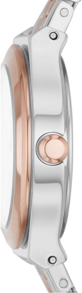 DKNY Parsons Reloj para Mujer, Movimiento de Cuarzo con Correa de Acero, Piel o Silicona