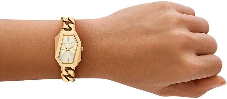 Michael Kors Reloj para Mujer MK4878, Dorado con esfera hexagonal