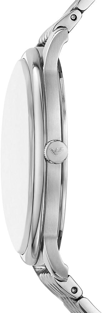 Emporio Armani Reloj para Hombre, Movimiento de Cuarzo y Caja de 42 mm con Correa de Acero, Piel o Silicona