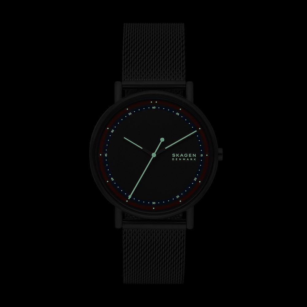 Skagen Reloj Signatur para Hombre, Movimiento de Cuarzo a Tres Agujas con Correa de Acero Inoxidable