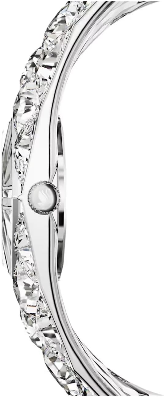 Swarovski Reloj Curiosa Bangle 572 Pulsera de Cristal, Tono Plateado, Acero Inoxidable