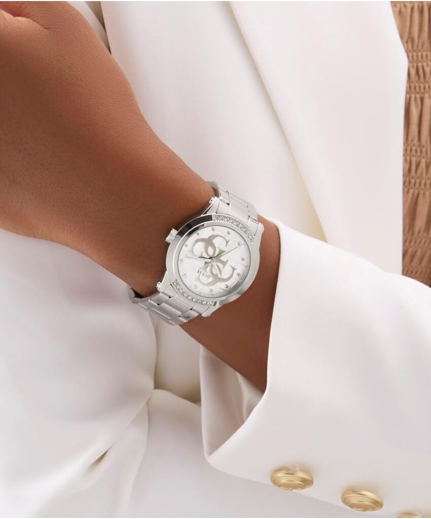 GUESS Reloj Analógico para Mujer'S de Cuarzo con Correa en Acero Inoxidable GW0861L1