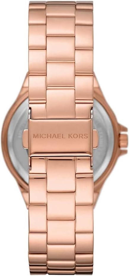 Michael Kors Reloj Lennox para Mujer, Movimiento de Cuarzo a Tres Agujas en Tono Oro Rosa con Correa de Acero Inoxidable