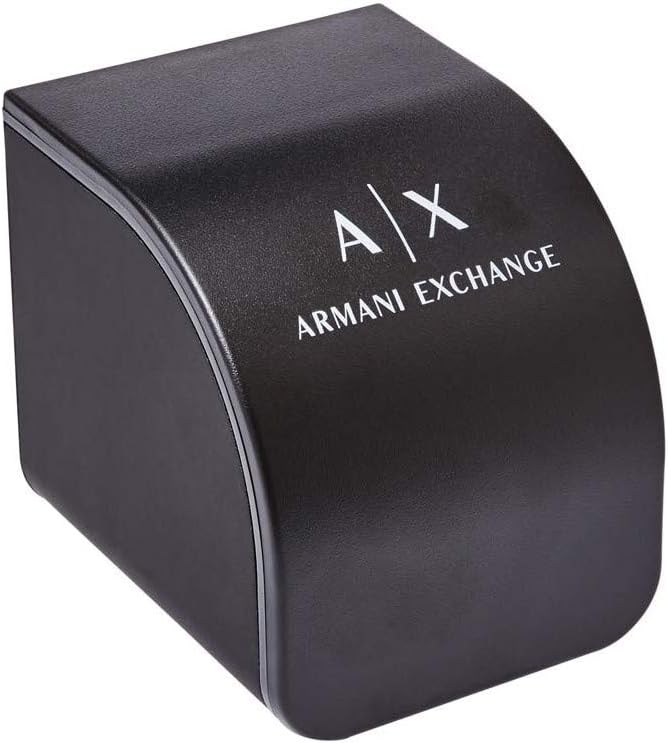 Armani Exchange Reloj para Hombre, Movimiento trifuncional de Cuarzo y Caja de 42 mm con Correa de Silicona o sintética