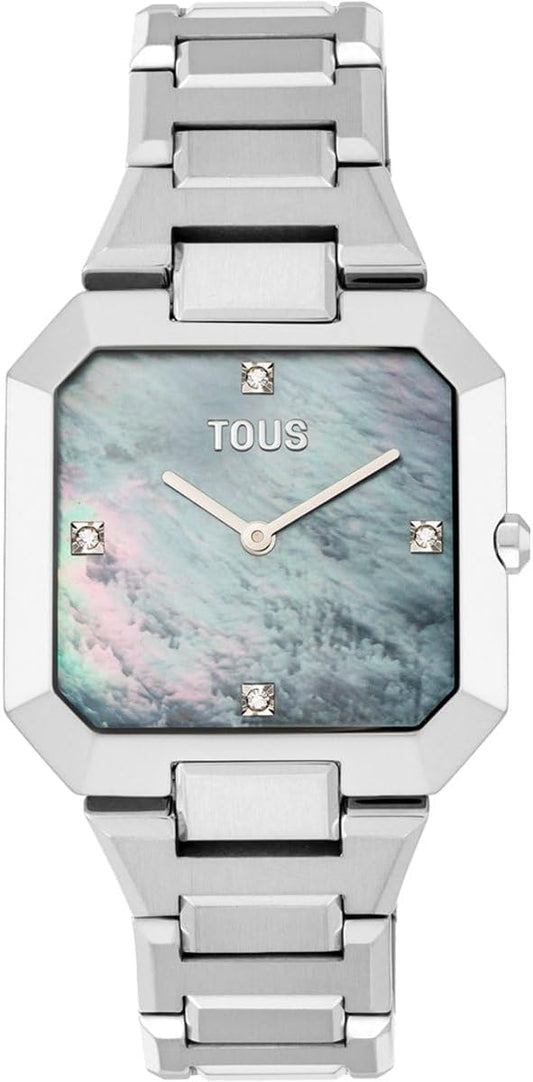 TOUS Reloj analógico con Brazalete de Acero y Esfera de nácar Karat