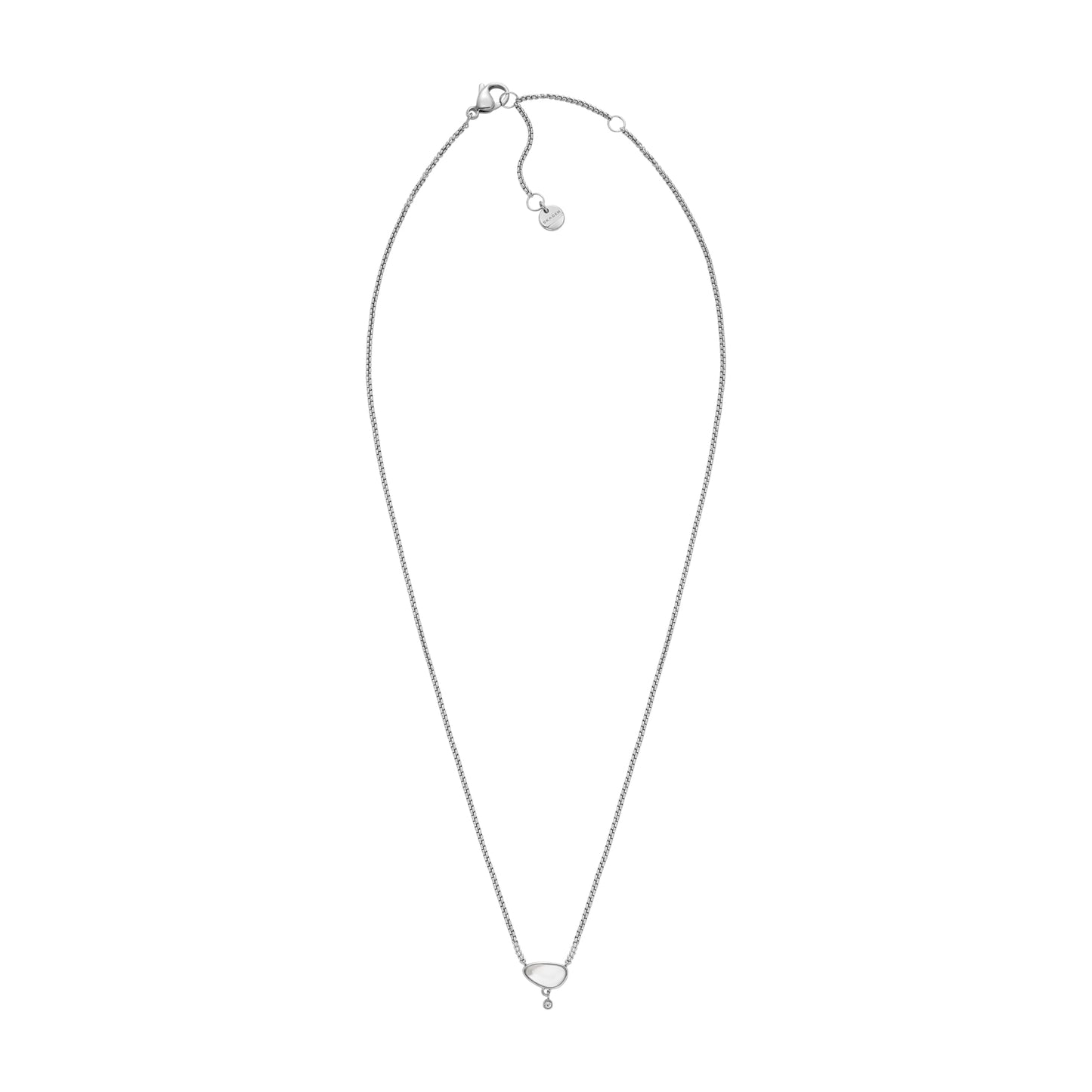 Skagen Collar para mujer en acero inoxidable o semipreciosos con cierre de langosta Colgante de cristal de mar
