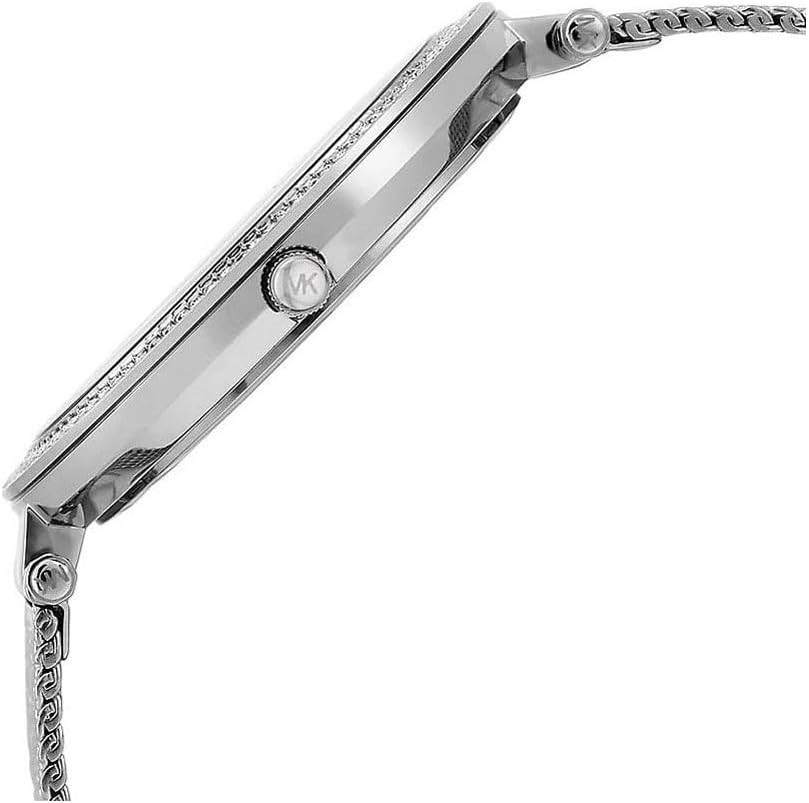 Michael Kors Reloj Darci para Mujer, Movimiento de Cuarzo de Tres Agujas en Tono Plateado con Correa de Acero Inoxidable