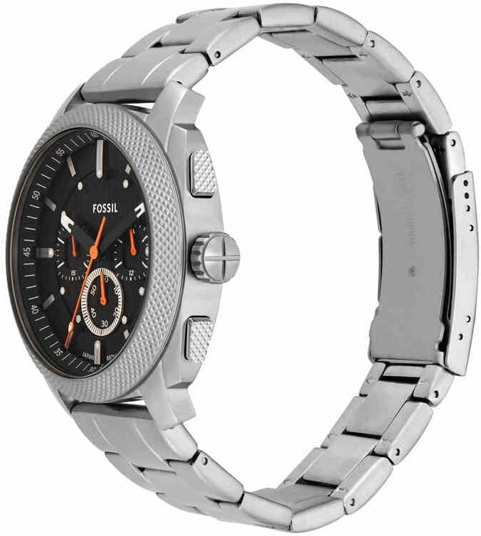 Fossil New Machine Watch for Men, 44mm Quartz Chronograph Movement with Stainless Steel