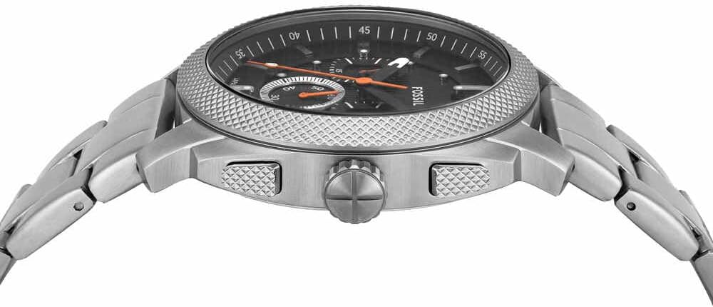 Fossil New Machine Watch for Men, 44mm Quartz Chronograph Movement with Stainless Steel