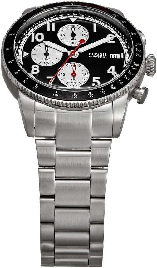Fossil Reloj Analógico para Hombres de Cuarzo con Correa en Acero Inoxidable FS6045