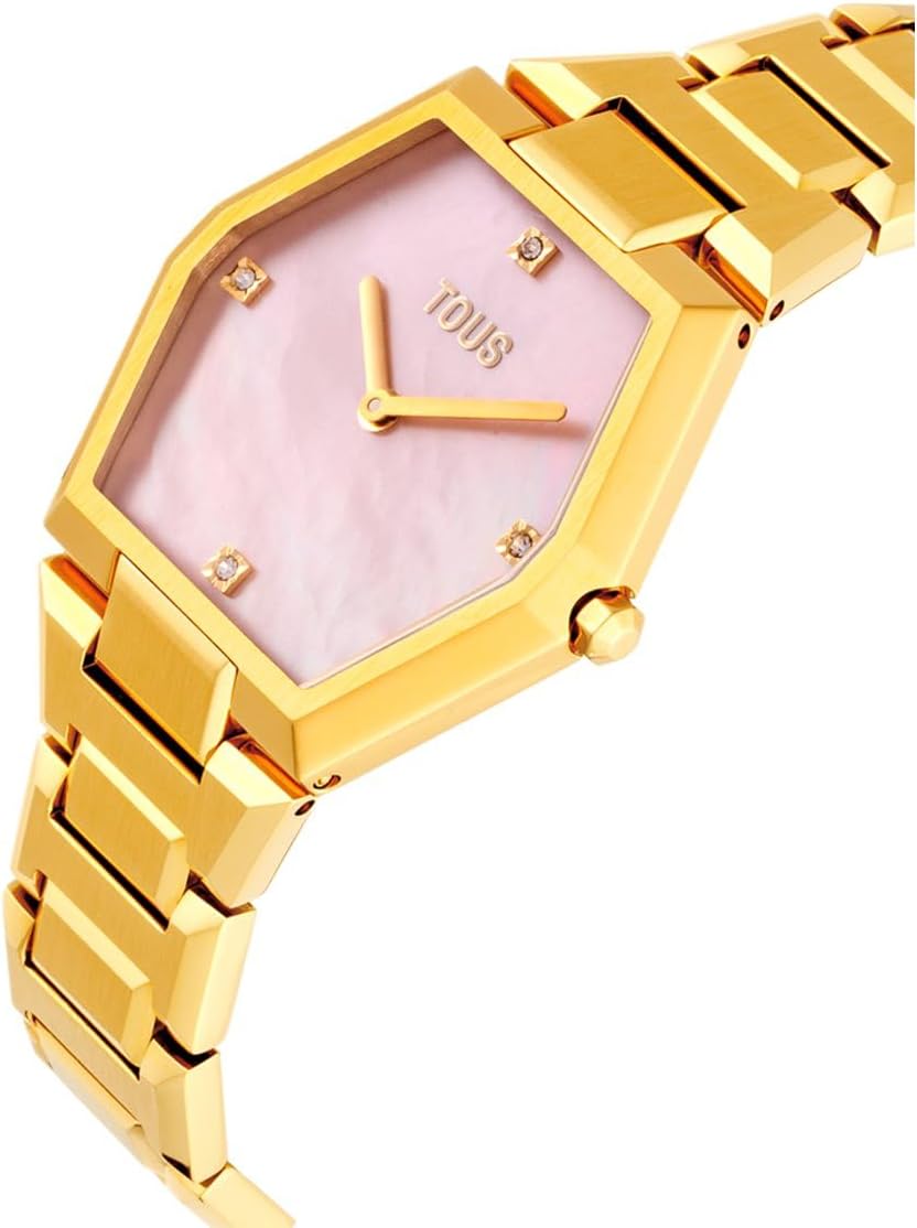 TOUS Reloj analógico con Brazalete de Acero y Esfera de nácar Karat