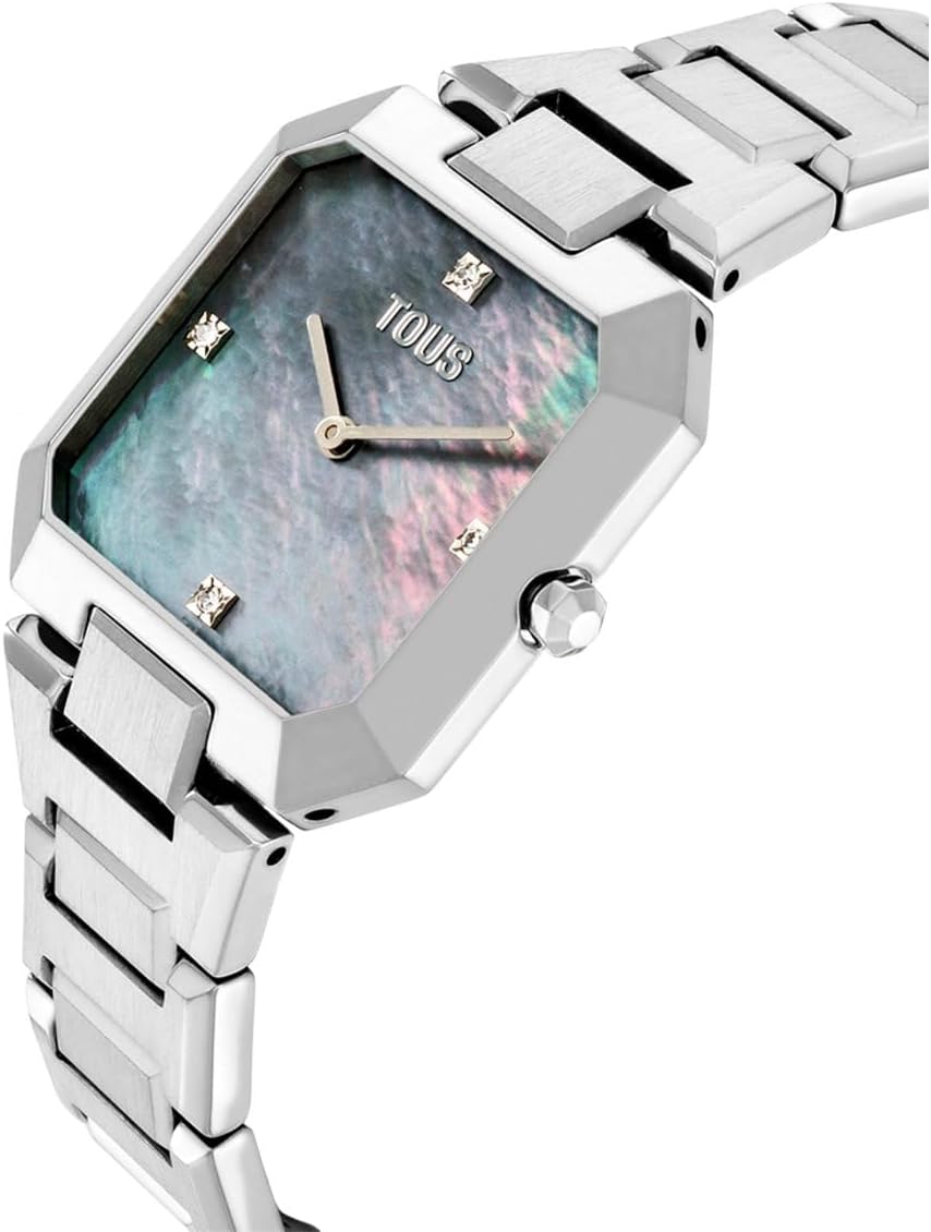 TOUS Reloj analógico con Brazalete de Acero y Esfera de nácar Karat
