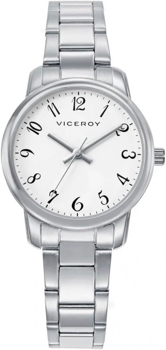 Viceroy Reloj Niña Acero con Esfera Blanca Pulsera de Regalo 401276-04