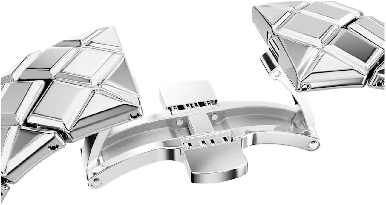 Swarovski Reloj Curiosa Bangle 572 Pulsera de Cristal, Tono Plateado, Acero Inoxidable