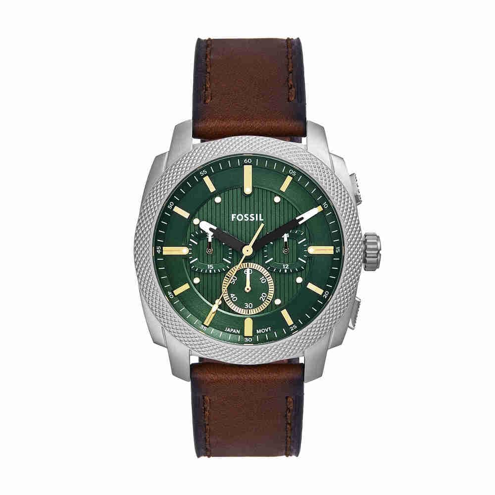 Fossil New Machine Watch for Men, 44mm Quartz Chronograph Movement with Stainless Steel