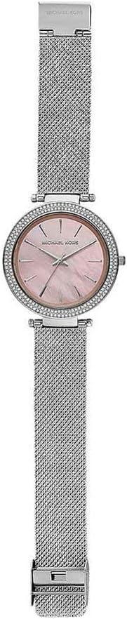 Michael Kors Reloj Darci para Mujer, Movimiento de Cuarzo de Tres Agujas en Tono Plateado con Correa de Acero Inoxidable
